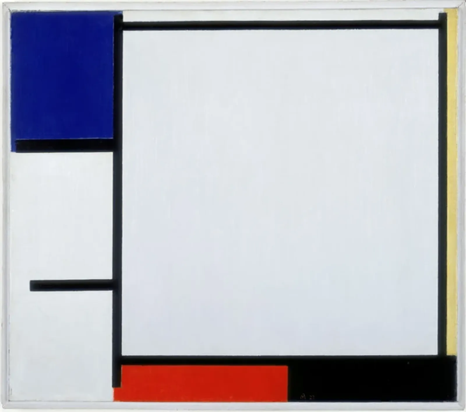 Composition with Blue, Yellow, Red, Black, and Gray, Piet Mondrian