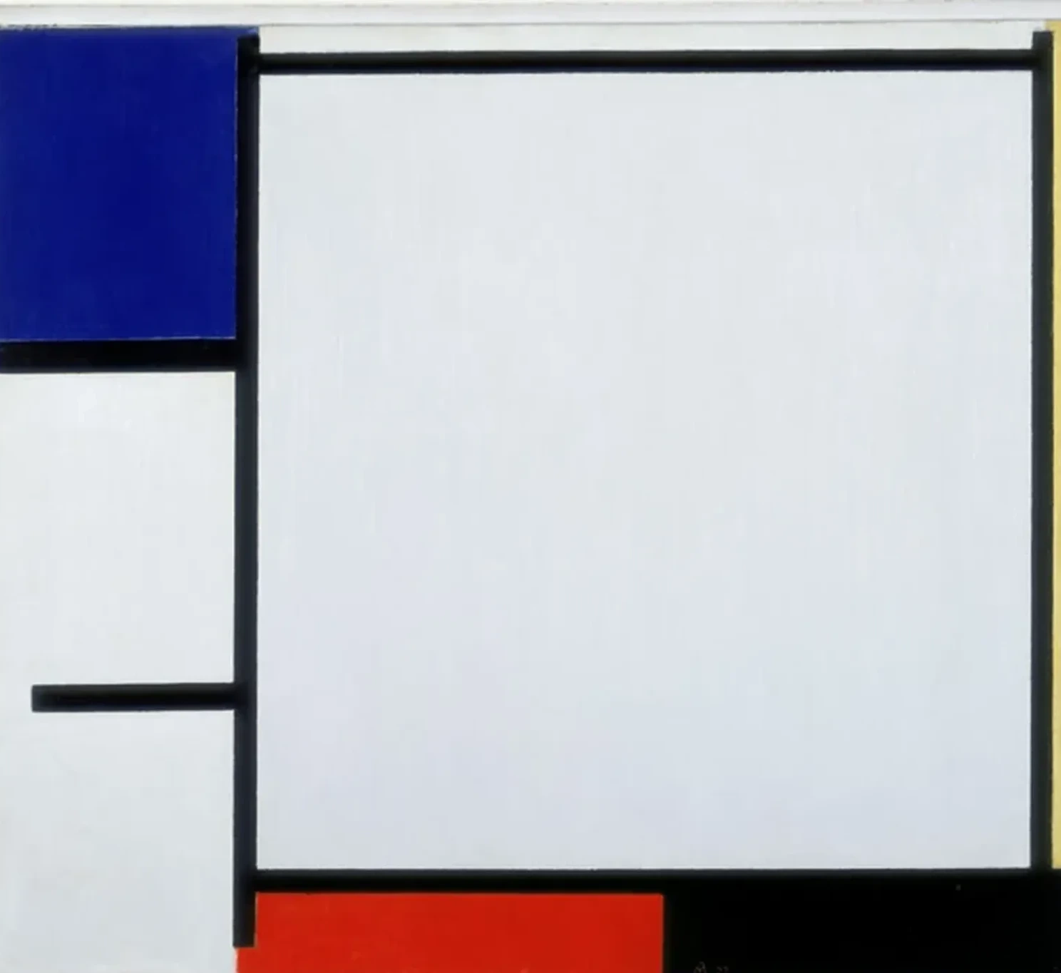 Composition with Blue, Yellow, Red, Black, and Gray, Piet Mondrian