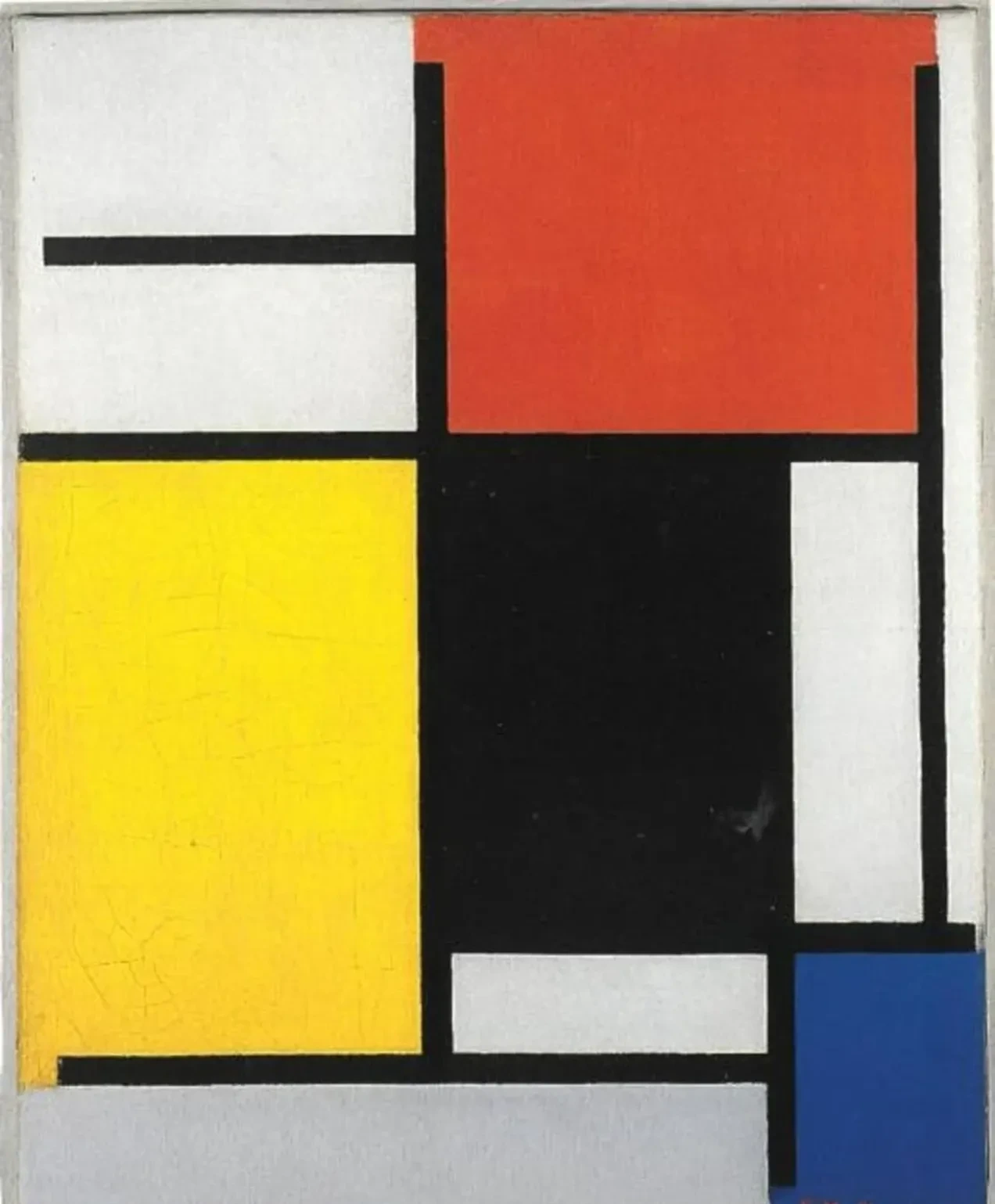Composition with red, yellow, black, blue, and gray, Piet Mondrian