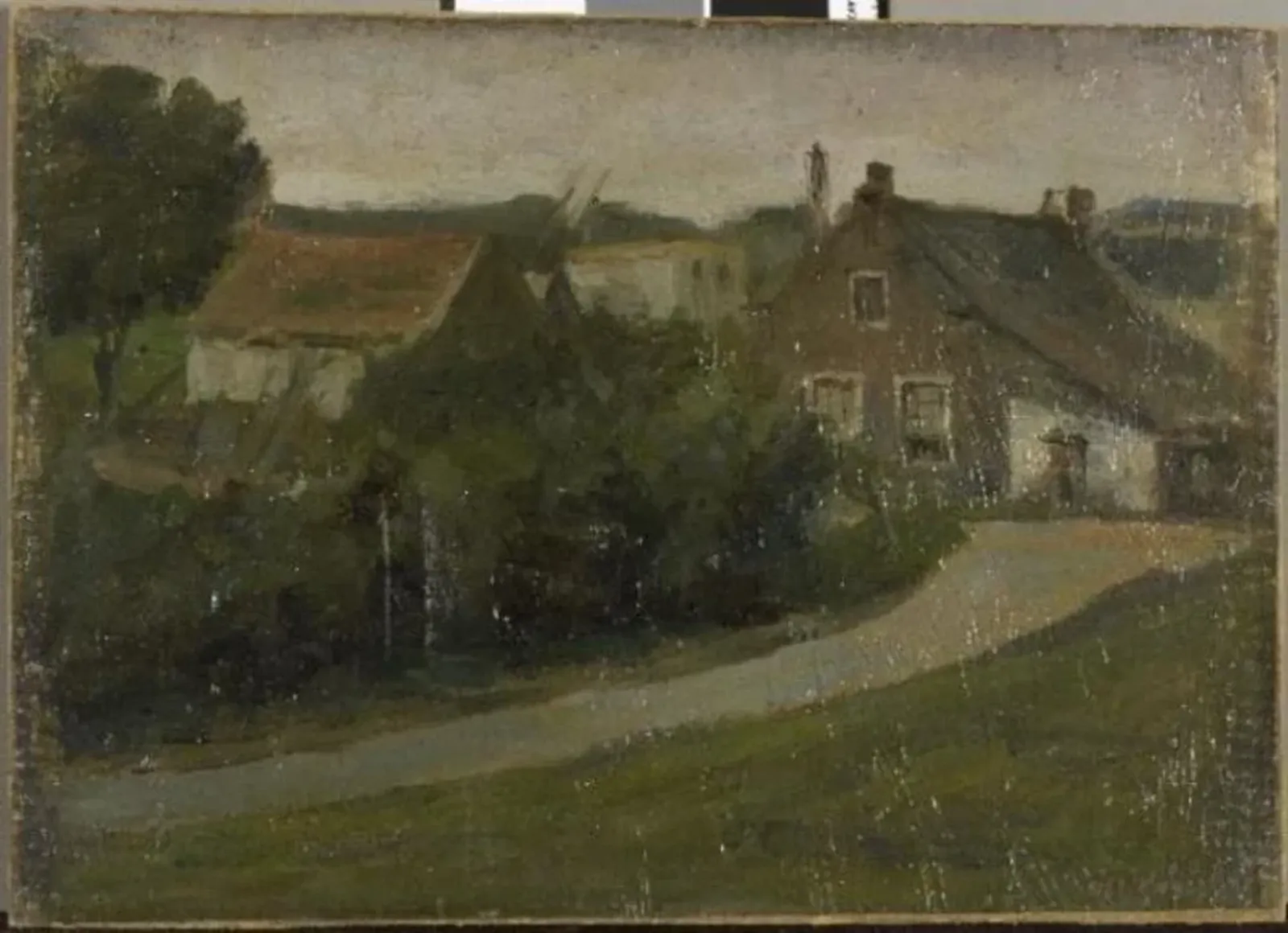Country lane with houses, Piet Mondrian
