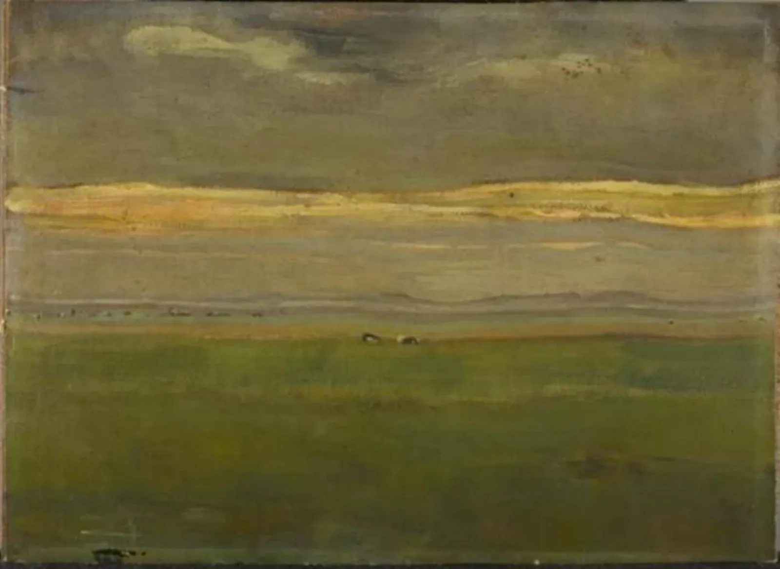 Evening landscape with cows, Piet Mondrian