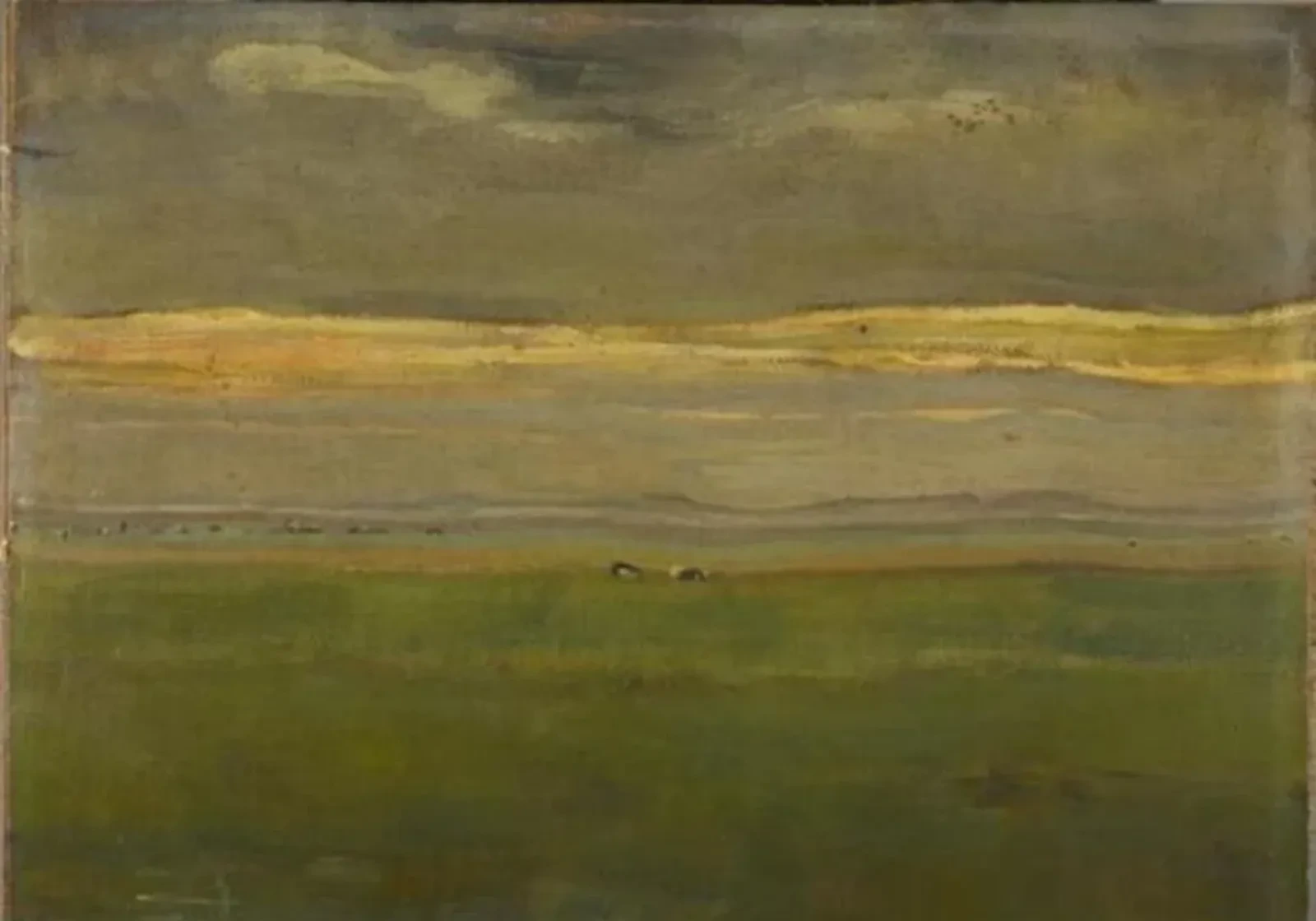 Evening landscape with cows, Piet Mondrian