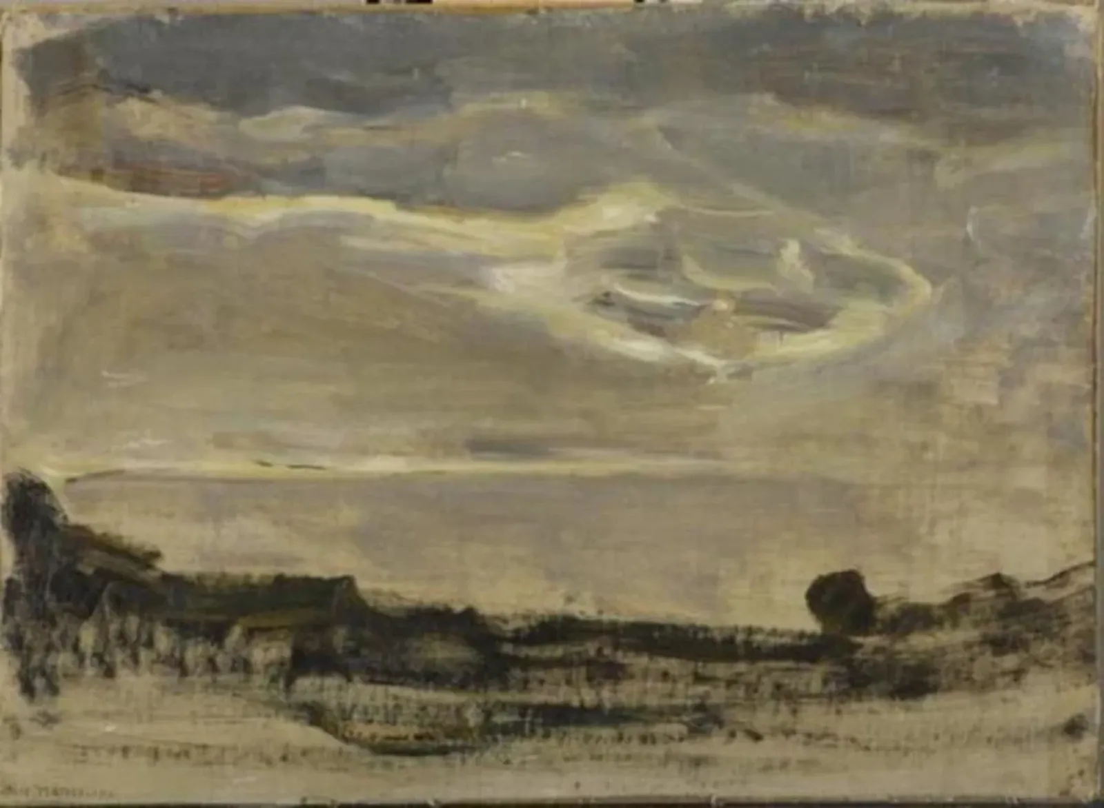 Evening sky with luminous cloud, Piet Mondrian