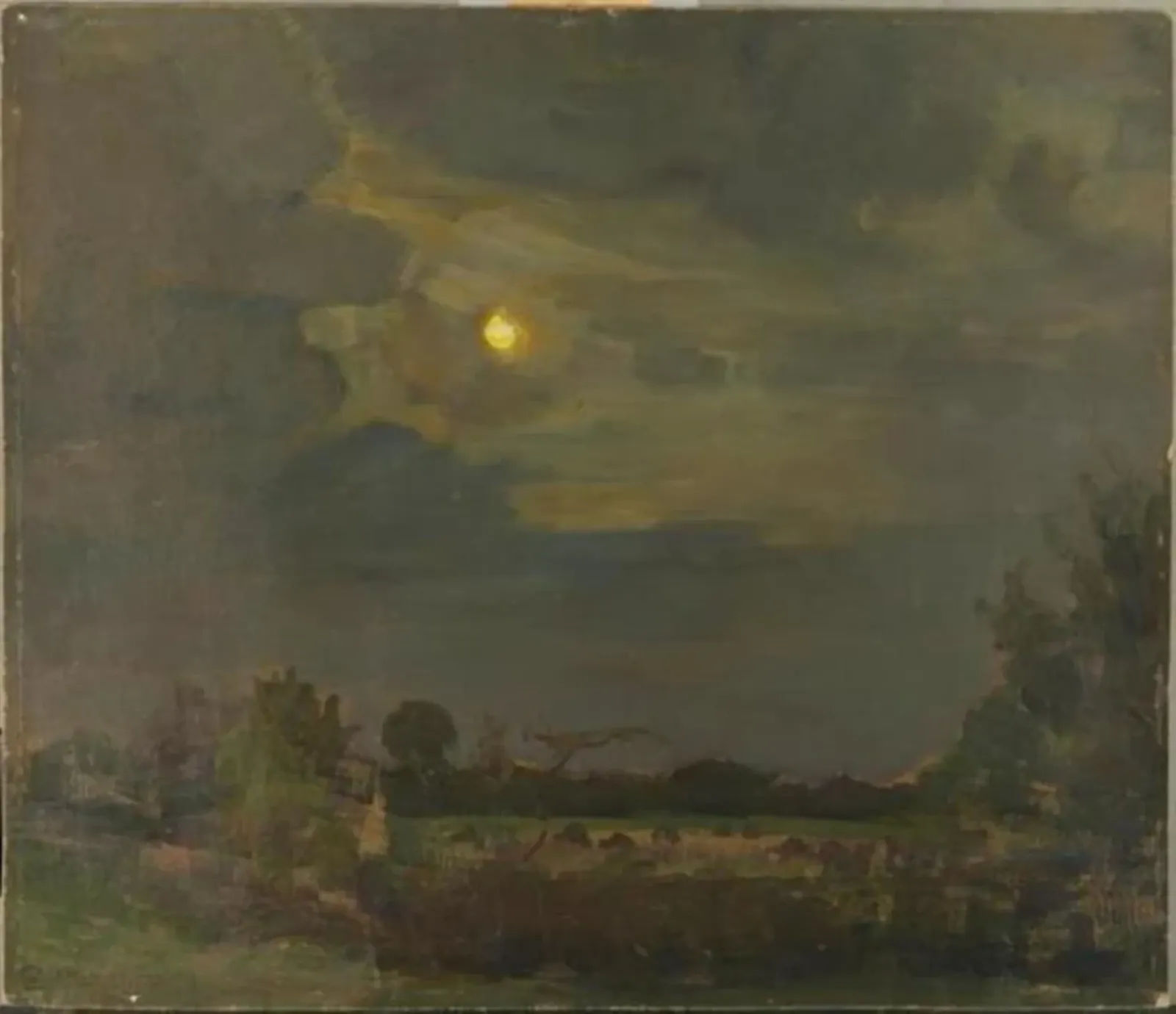 Evening sky with moon, Piet Mondrian