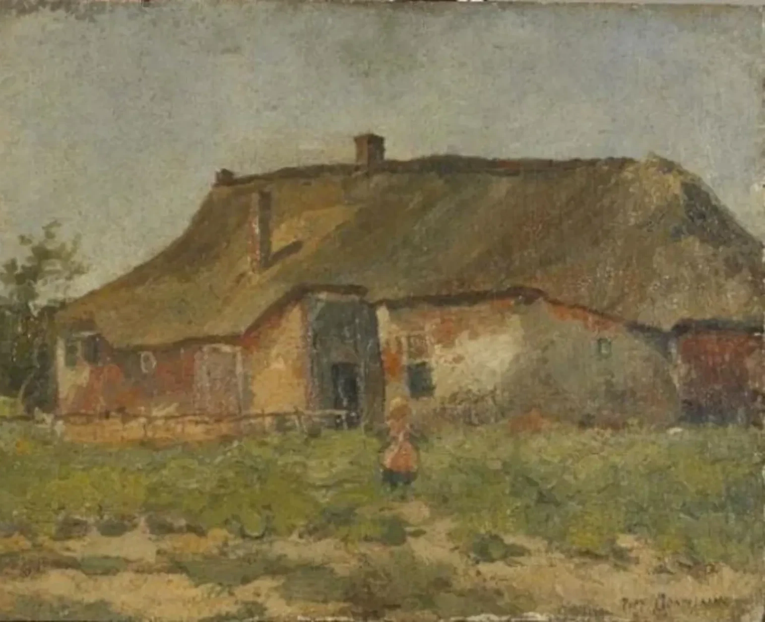 Farm building in Het Gooi with child, Piet Mondrian