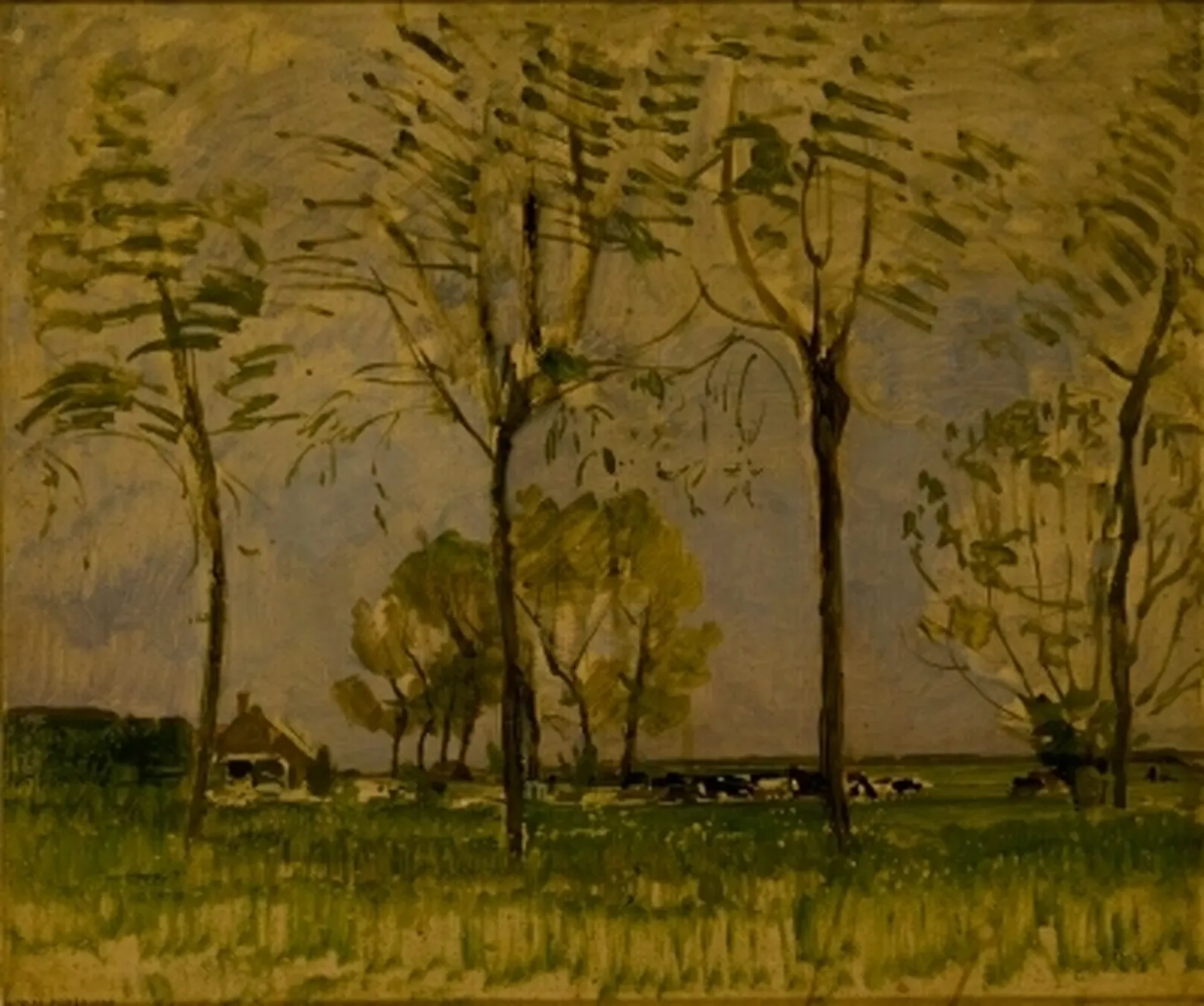 Farm Setting, Four Tall Trees in the Foreground I, Piet Mondrian
