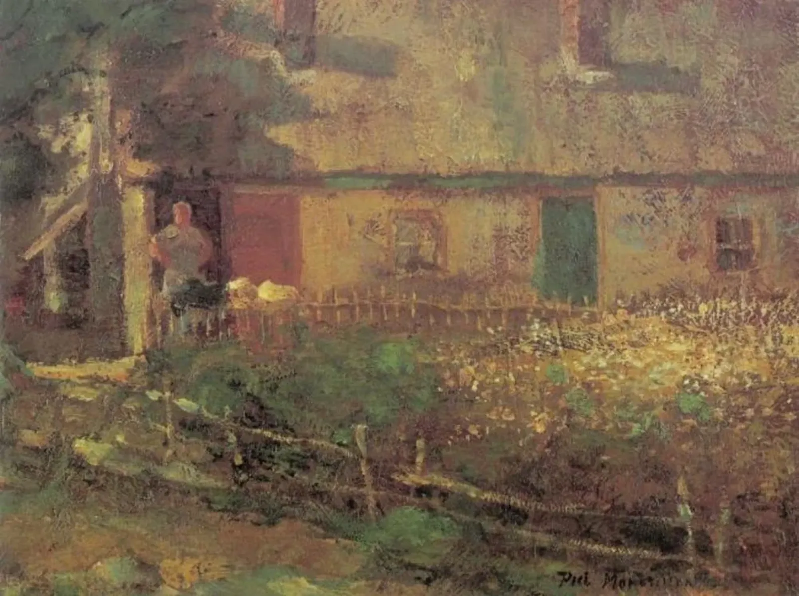 Farmhouse with garden, Piet Mondrian