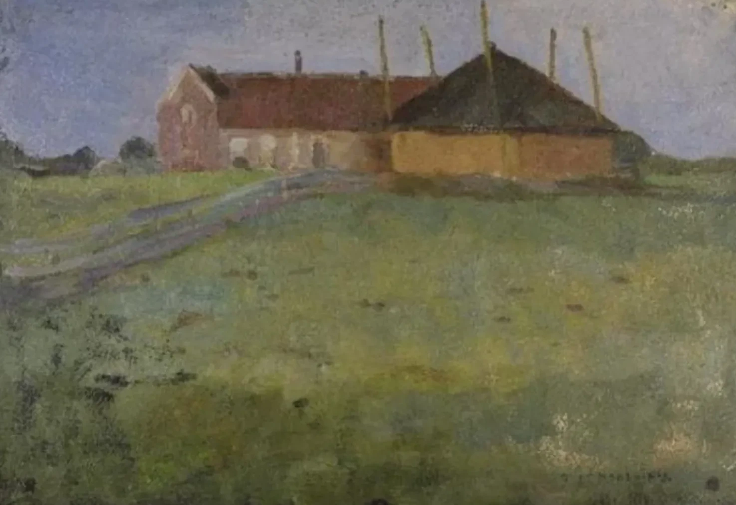 Farmhouse with Haystack, Piet Mondrian