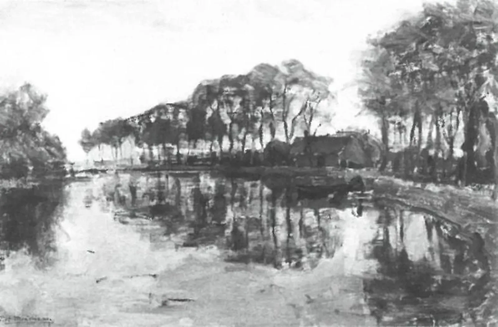 Farmstead with long row of trees on the Gein, Piet Mondrian