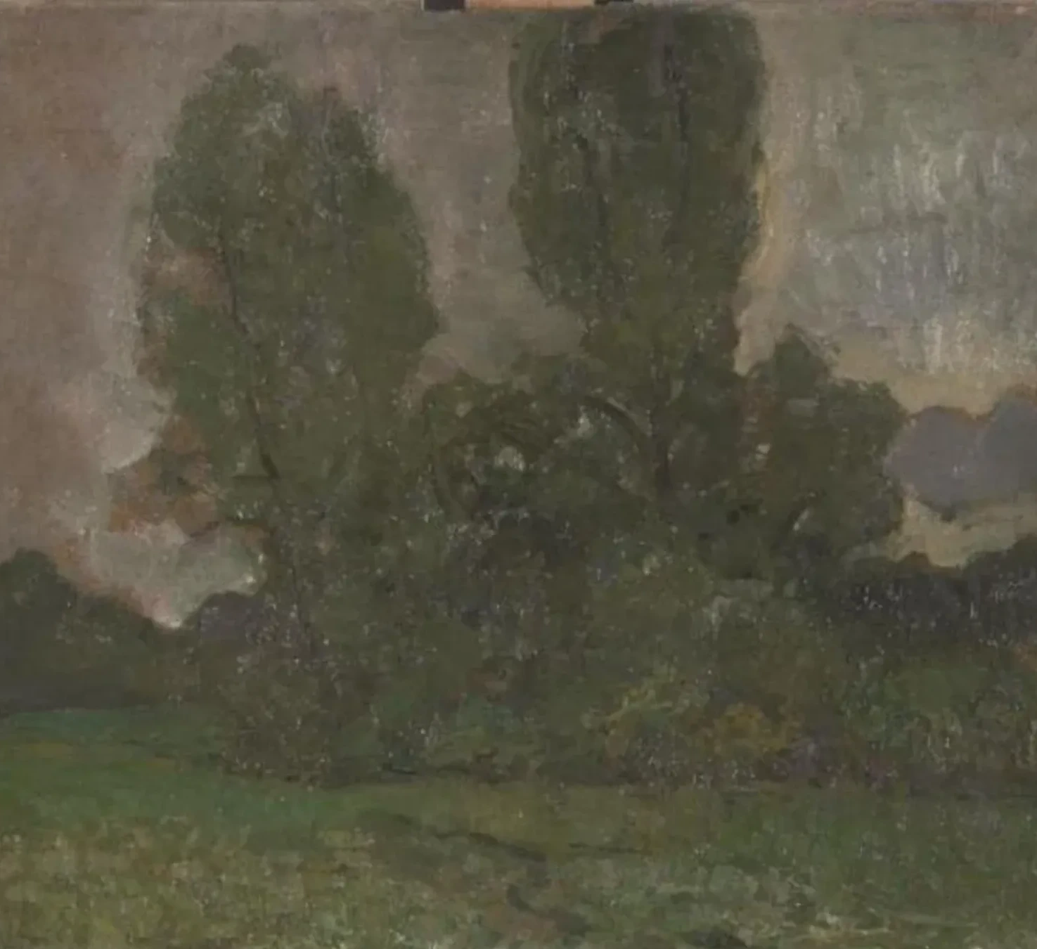 Field with two tree silhouettes I, Piet Mondrian