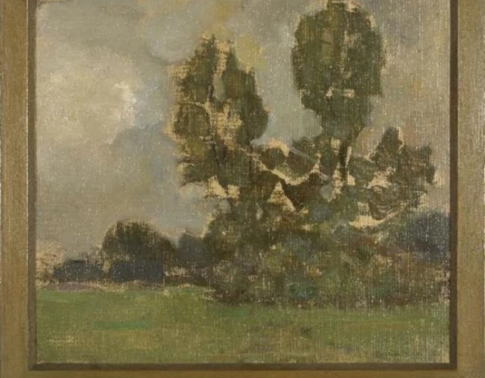 Field with two tree silhouettes II, Piet Mondrian