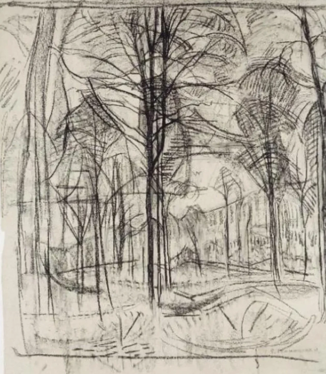 Forest: study for the trees, Piet Mondrian
