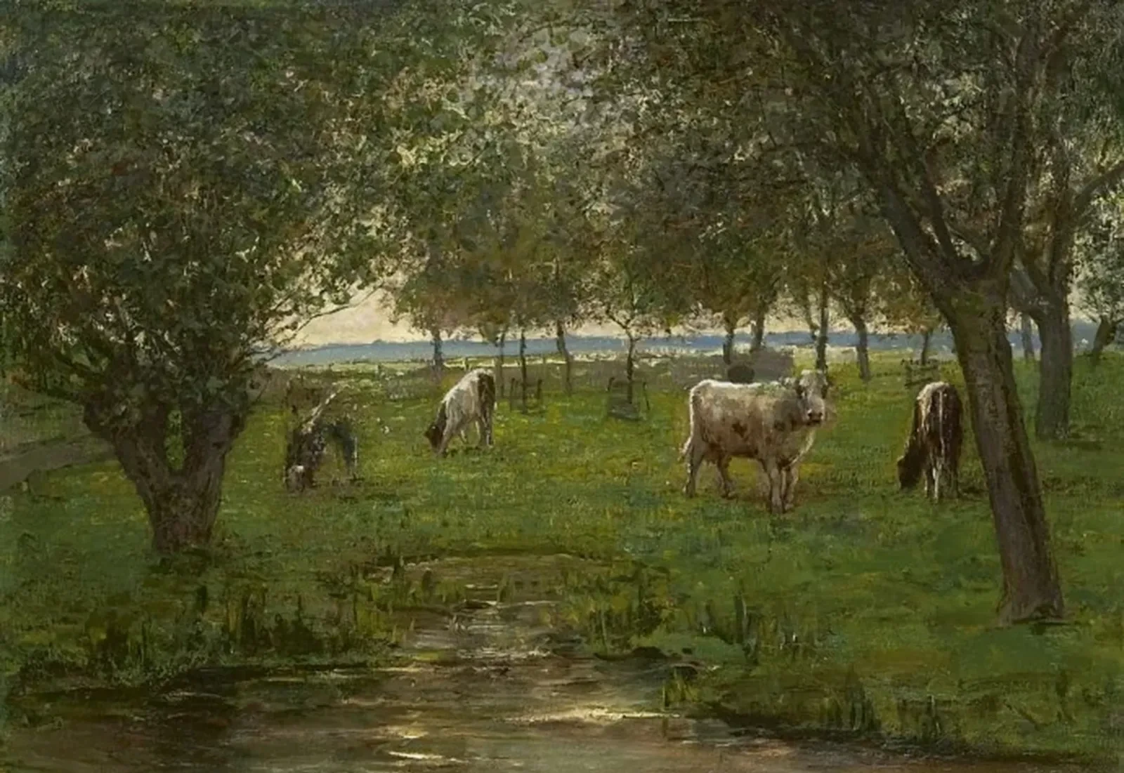 Grazende kalfjes, Piet Mondrian