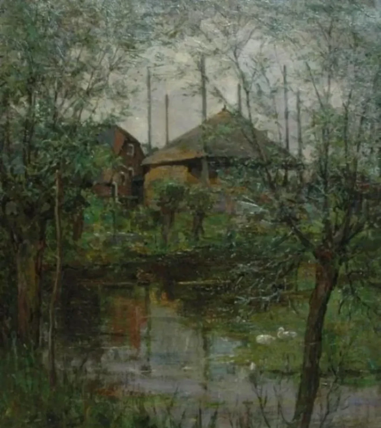 Haystack with willow trees, Piet Mondrian