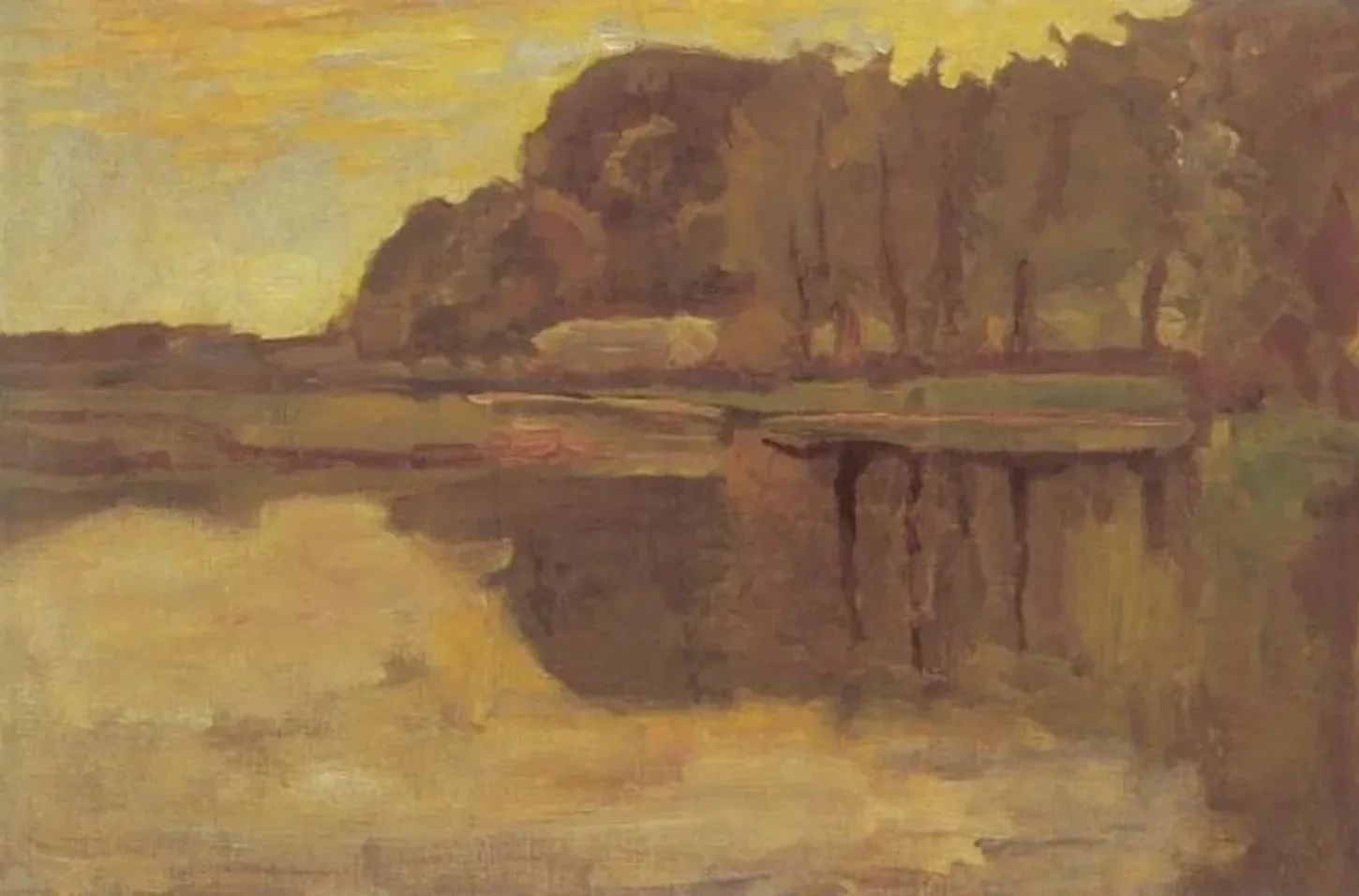 Isolated tree on the Gein: detail study, Piet Mondrian