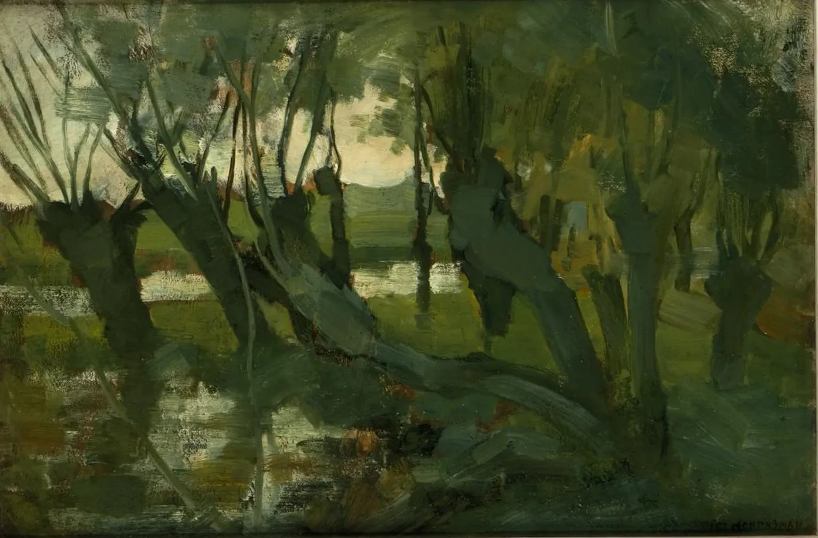 Landscape with willows on the Gein, Piet Mondrian