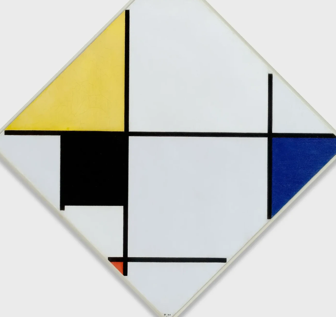 Lozenge Composition with Yellow, Black, Blue, Red, and Gray, Piet Mondrian