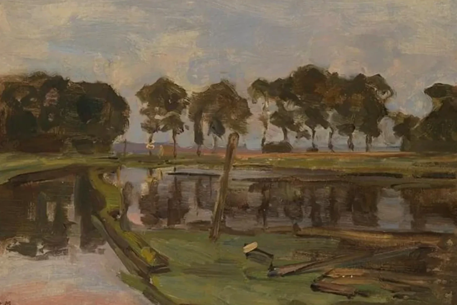 Mooring docks near the Omval, Piet Mondrian