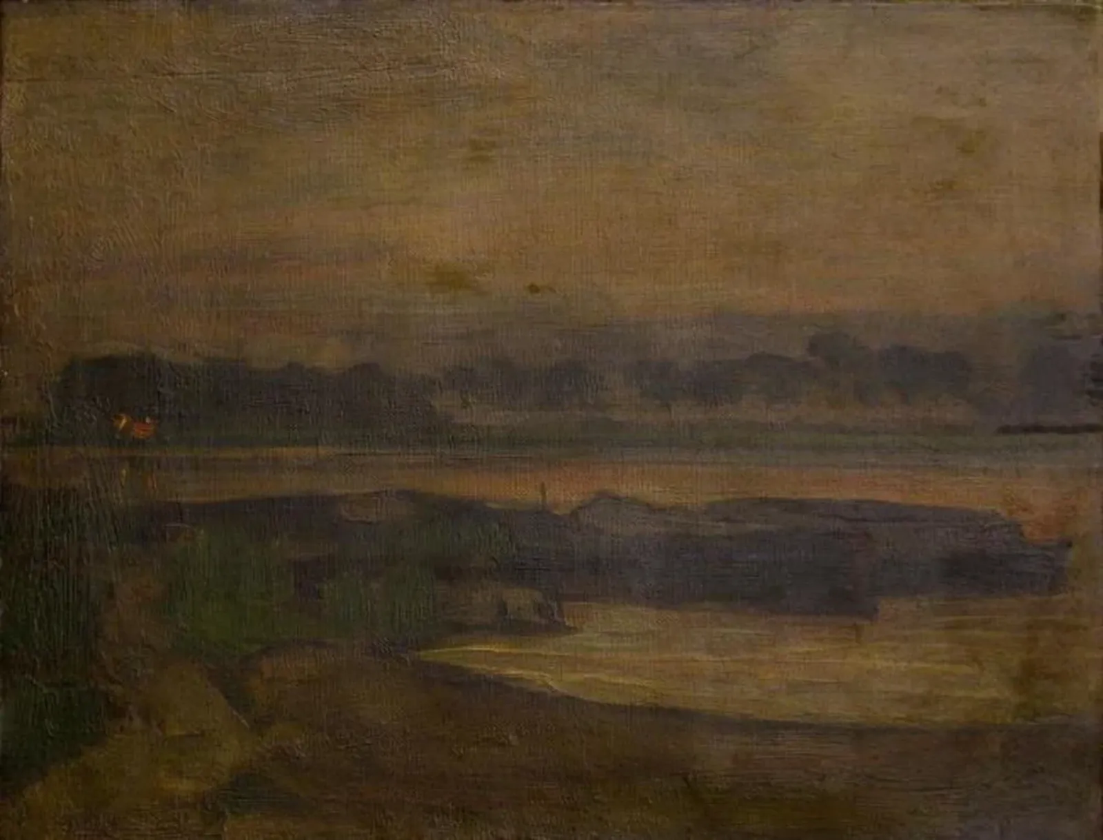 On Ouderkerkerdijk near the Omval in the evening II, Piet Mondrian