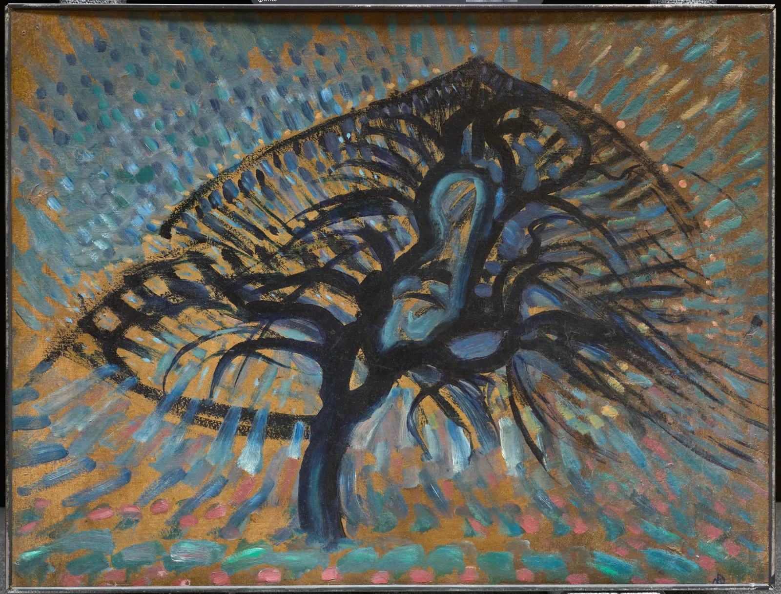 Pommier, version pontillistique, Piet Mondrian