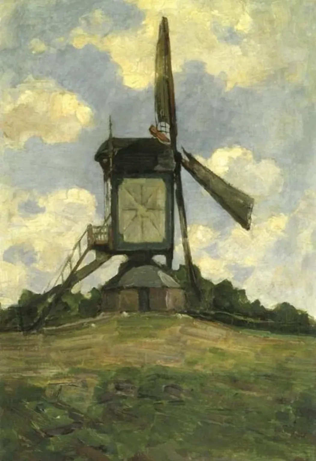 Post mill at Heeswijk, side view, Piet Mondrian
