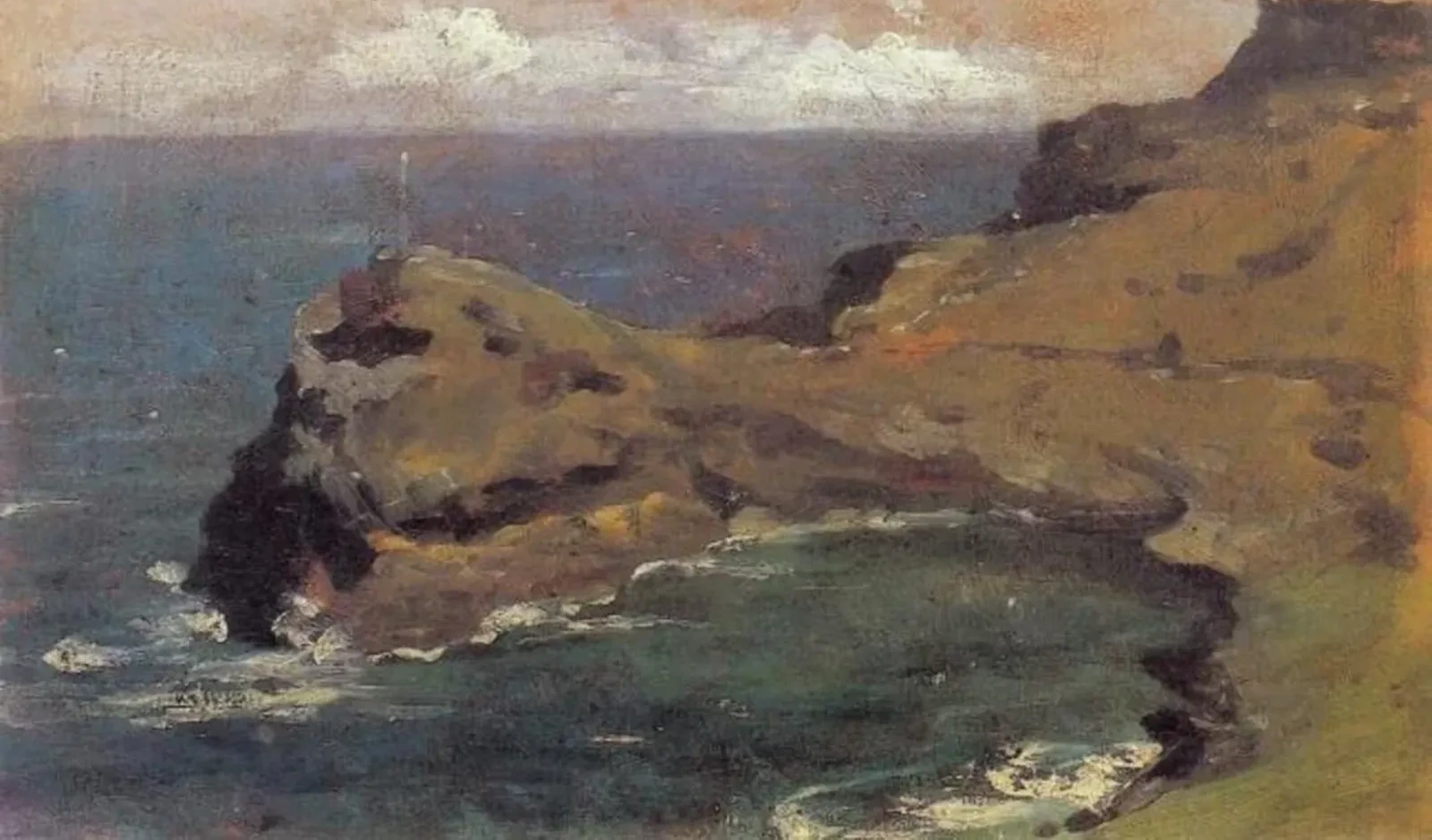 Rocky coast in England, Piet Mondrian