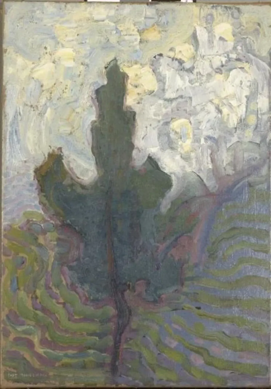 Single tree silhouette, Piet Mondrian