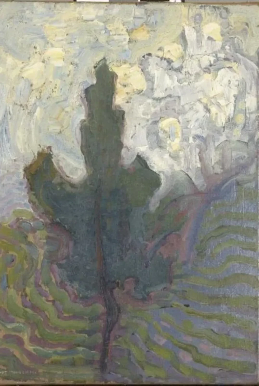 Single tree silhouette, Piet Mondrian