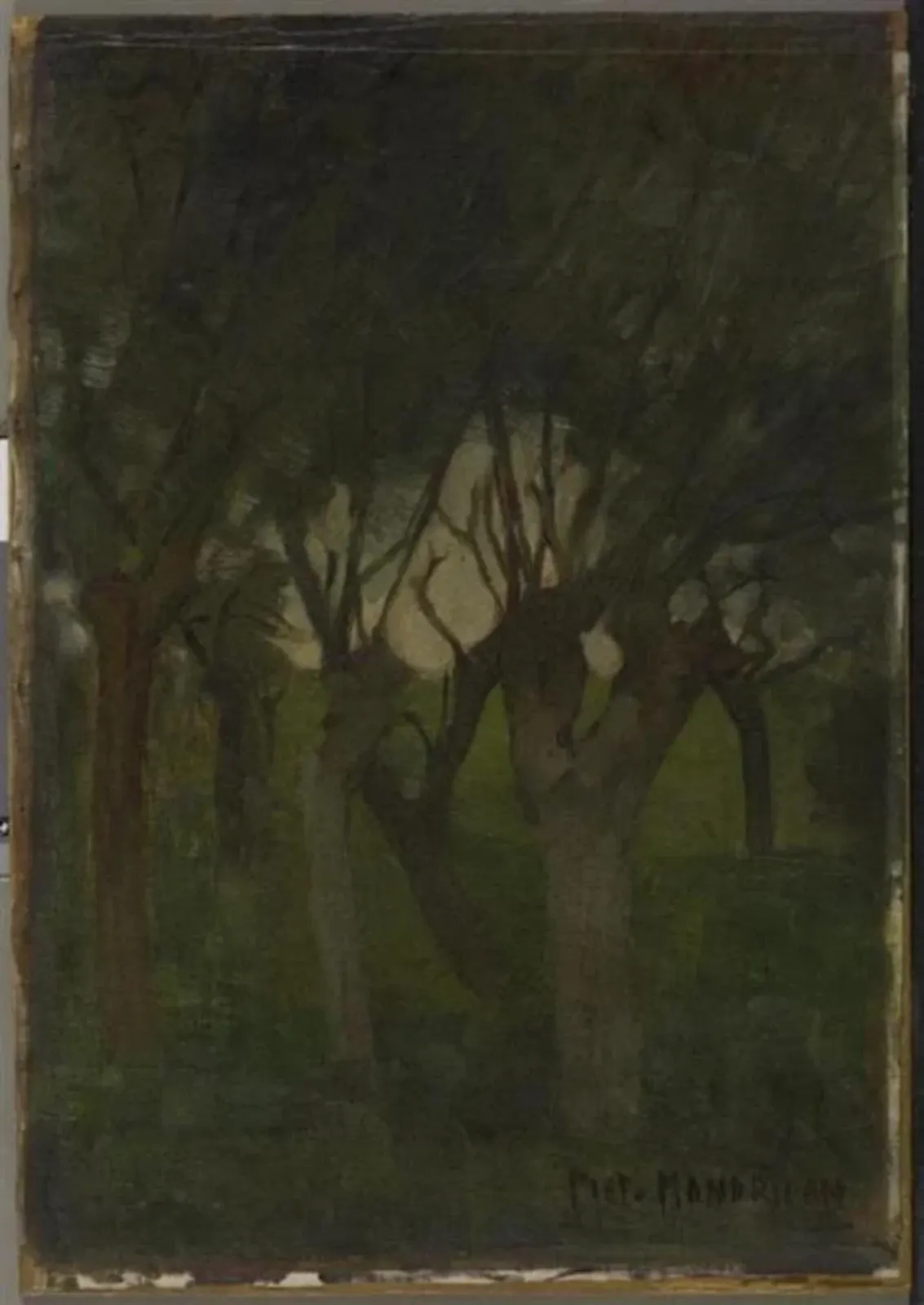 Willow grove with flattened images, Piet Mondrian