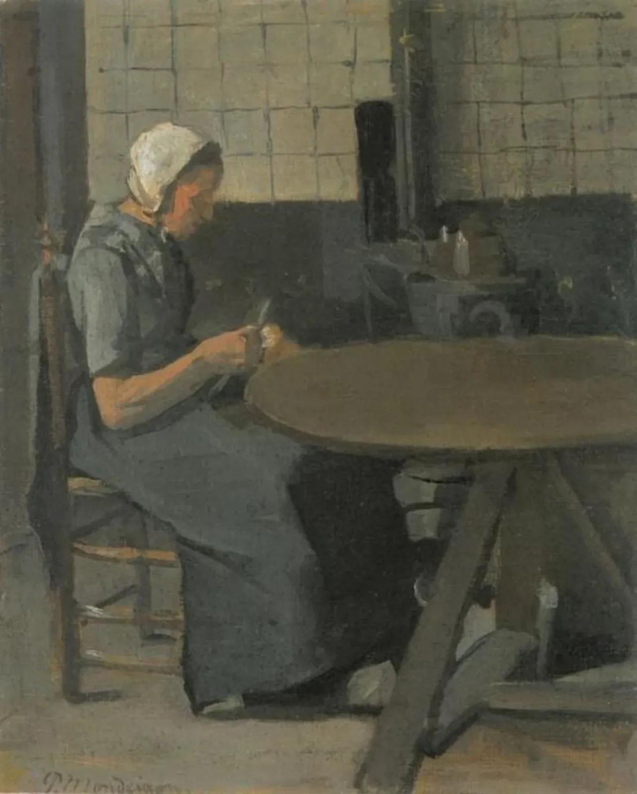 Woman with spindle, Piet Mondrian
