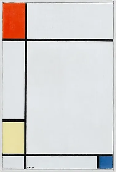 Composition no. III with red, yellow, and blue