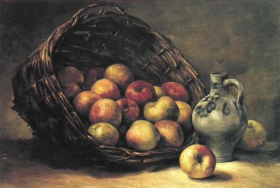 Basket with apples