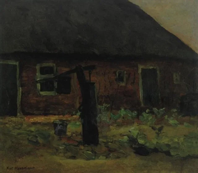 Edificio de granja de Brabante con bomba, Piet Mondrian