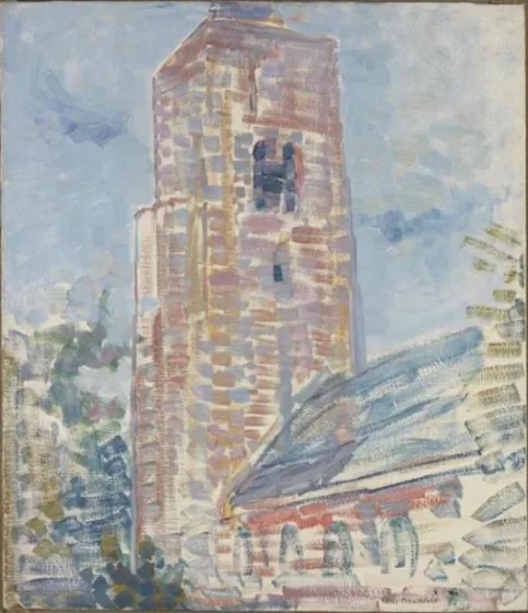 Church at Oostkapelle, nave and tower