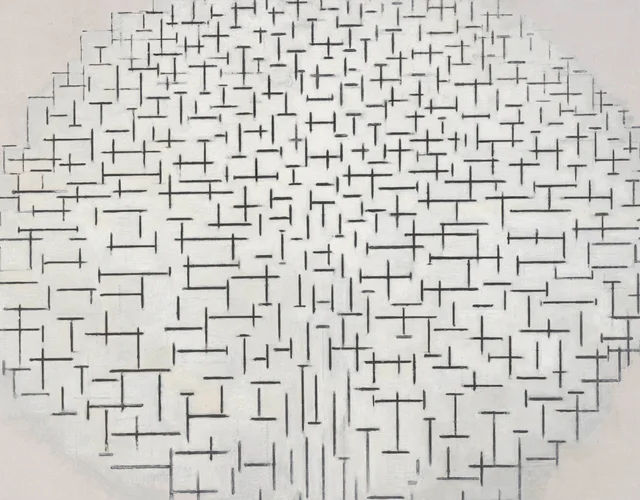 Composición 10 en blanco y negro, Piet Mondrian