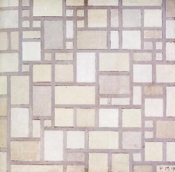 Composition 7: Light Color Planes with Grey Contours