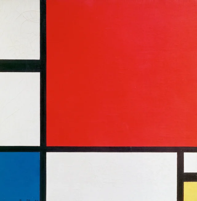 Composición II en rojo, azul y amarillo, Piet Mondrian