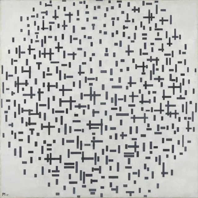 Composition in line, second state, Piet Mondrian