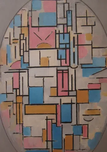 Composition in Oval with Color Planes 1