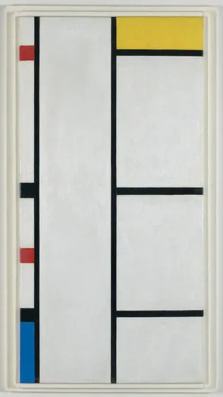 Composition (no. III) blanc-jaune / Composition with Red, Yellow, and Blue