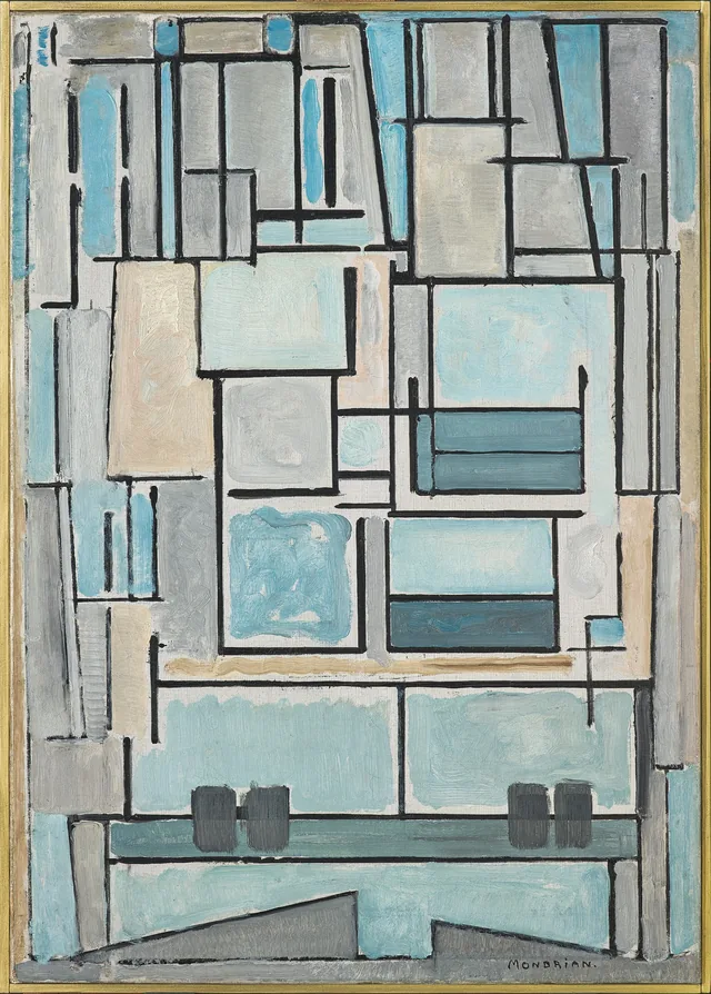 Composition no VI, Composition 9 (façade bleue), Piet Mondrian