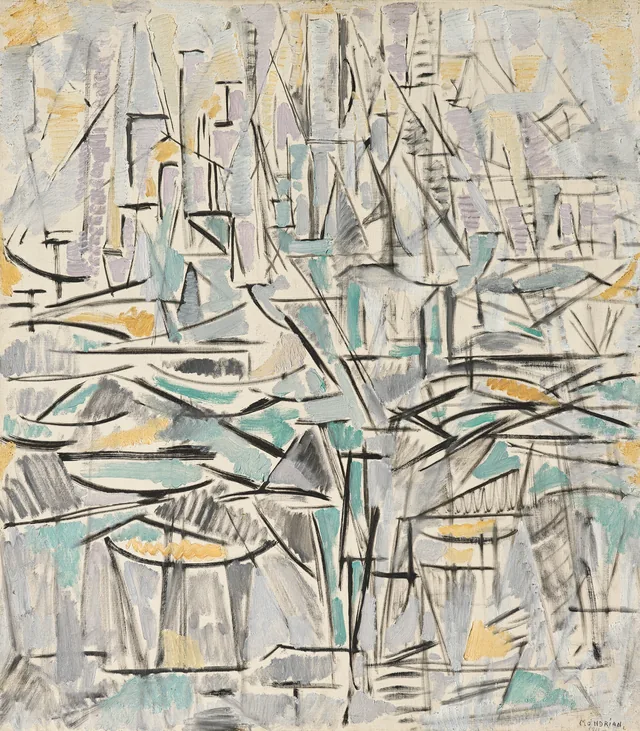 Composition no XVI, Composition 1 (Arbres), Piet Mondrian