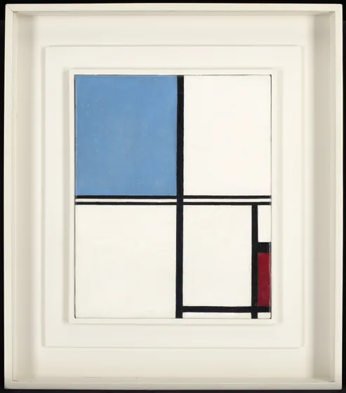 Composition with Blue and Red