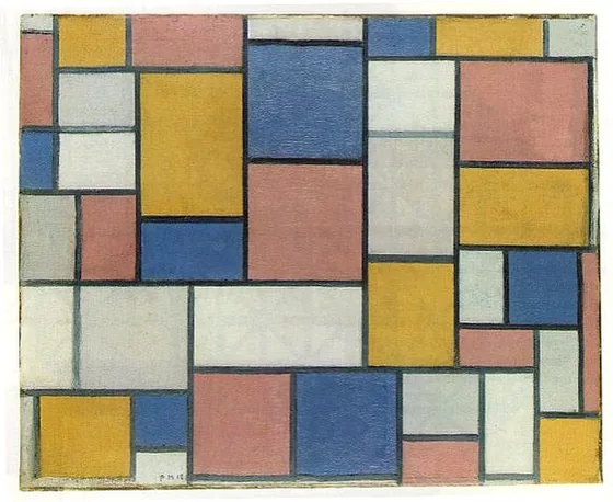 Composition with Color Planes and Gray Lines