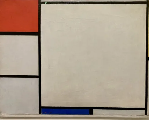 Composition with red, yellow, and blue