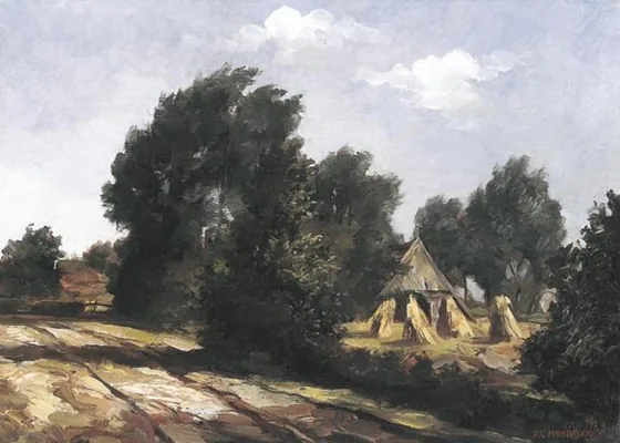 Country road and farm