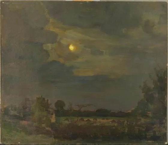 Evening sky with moon