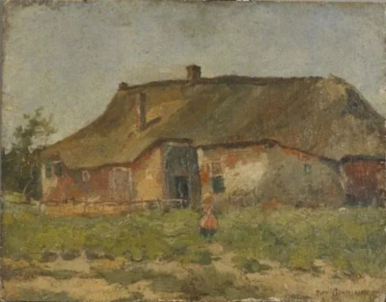 Farm building in Het Gooi with child