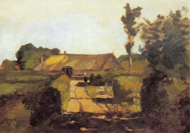 Edificio de granja cerca de Laren