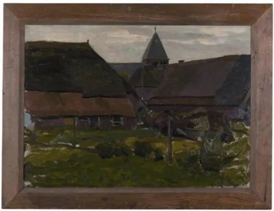 Farm buildings in an Achterhoek village